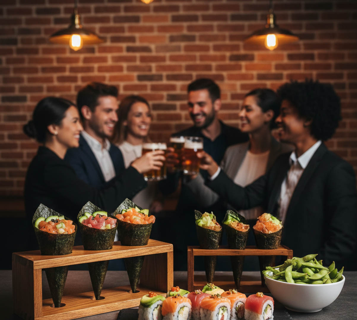 Happy hour com culinária japonesa