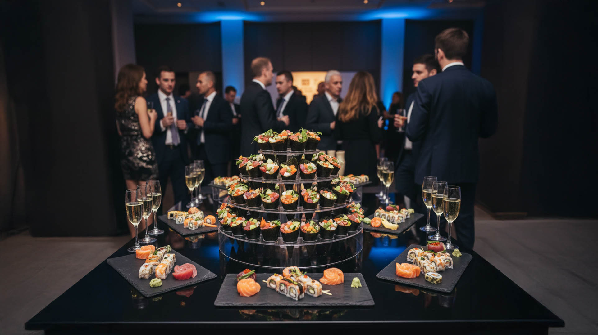 Evento corporativo com culinária japonesa